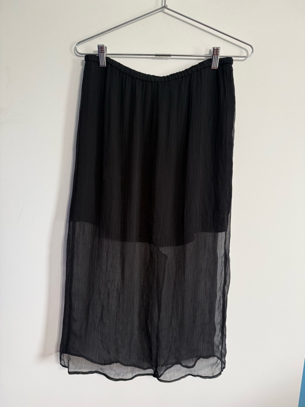 J. Crew Black Sheer Midi Skirt - Picture 3 of 12